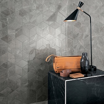 Мозаика Atlas Concorde Marvel Pro Grey Fleury Mosaico Esagono Lappato 30x35 см, ADVO