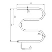 Полотенцесушитель электрический Domoterm М-образный DMT 107-25 60x50 ТЭН слева, хром