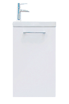 Тумба с раковиной 1MarKa Ноктюрн 40 см, белый глянец