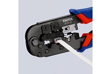 Пресс-клещи для штекеров Knipex RJ (Western), 2 гнезда, RJ 11/12, RJ 45, 190 мм, KN-975110SB