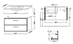 Тумба с раковиной Jacob Delafon Ola 100 см, темный дуб