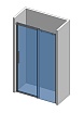Душевая дверь AQUAme AQM4803-12 120x195, прозрачное, хром
