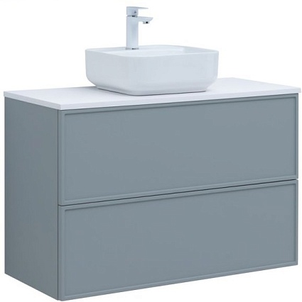 Мебель для ванной Aquanet Арт 100 см со столешницей, мисти грин
