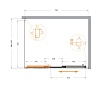 Душевой уголок Cezares MOLVENO-AHF-31-120/90-C-BORO-IV 120x90 прозрачный, брашированное золото