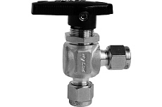 Шаровой кран Hy-Lok 112 серии из нержавеющей стали SS 316, угловой 6мм - 6мм B1V-A-H-6M