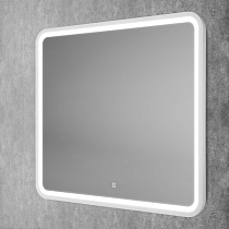 Зеркало Art&Max Genova 90x80 с подсветкой, белый матовый AM-Gen-900-800-DS-F-White