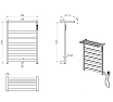 Полотенцесушитель электрический Wonzon&Woghand Frankfurt WW-A1026-BR брашированный никель