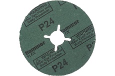 Круг шлифовальный фибровый Flex 243-001 (5 шт; 115 мм; P24; 13000 об/мин; 80 м/с) Hammer 526830