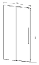 Душевая дверь Vincea Slim-N VDS-4SN130CL 130x195 хром, прозрачная