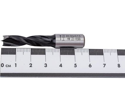 Сверло HW (8x30x57.5 мм; Z 2+2; S 10x20 мм; RH) для присадочного станка CMT 308.080.11