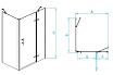 Душевой уголок RGW Passage PA-77B (PA-07BR / Z-050-2B / O-204) 120x90 черный, правый 41087729-084R