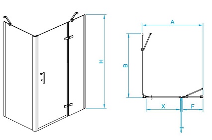 Душевой уголок RGW Passage PA-77B (PA-07BR / Z-050-2B / O-204) 120x90 черный, правый 41087729-084R