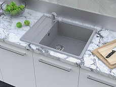 Кухонная мойка GranFest Level GF-LV-660L 66 см серый