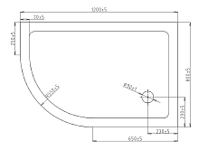 Поддон для душа Orans Tray TF1280-4 120x80 асимметричный R