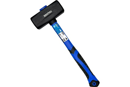 Кувалда Vertextools 2000 г, фибергласовая обрезиненная рукоятка 10-12-2000