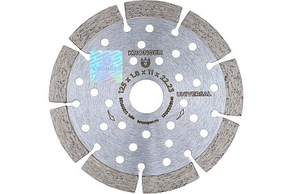 Диск алмазный сегментный по бетону (125x1.8x11x22.23 мм) Kronger U200125
