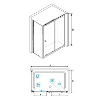 Душевой уголок RGW Classic CL-45 (CL-12 + Z-050-1) 100x100 прозрачный