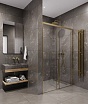 Душевая дверь Timo TDSS-120/17C-8L 120x200 прозрачное, матовое золото