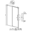 Душевая дверь Grossman Cosmo 130x195 прозрачное, хром 100.K33.02.130.10.00