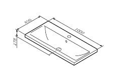 Раковина Am.Pm X-Joy 100 см