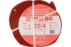 Теплоизоляция Супер Протект (28х4 мм; красный; 10 м) Valtec 83556