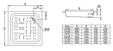 Поддон для душа BLB CF80 80x80 квадратный