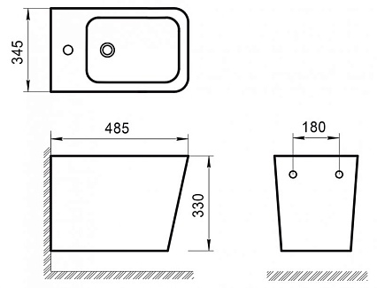 Подвесное биде BelBagno Ardente-R BB0520BH