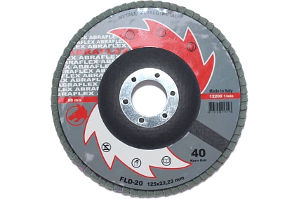 Лепестковые тарельчатые круги прямые FLD-20 D125 мм, P40 R2R 8030-2012540