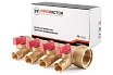 Коллектор с шаровыми кранами PROFACTOR в/н 1" х 4 вых 1/2"нар PF MV 265.4