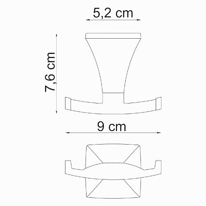 Крючок WasserKRAFT Wern K-2523D двойной