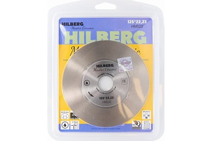 Диск алмазный отрезной Master Сeramic 125х25х22.23 мм, сплошной Hilberg HM520
