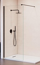 Душевая перегородка RGW Walk In WA-210B 100x195 с крючком для полотенца/халата, черный, прозрачное 351021010-14