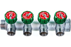 Регулируемый коллектор с 4 отводами FAR 1" М24х19 FK 3856 C1