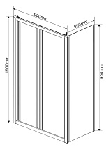 Душевой уголок Vincea Garda VSR-1G2 90x80 хром, прозрачный