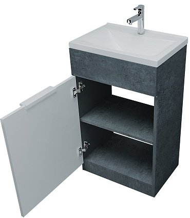 Мебель для ванной 1MarKa Revo 50 см бетон темно-серый