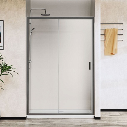 Душевая дверь Vincea City VDS-5CT130CLGM 130x195 вороненая сталь, прозрачная Душевая дверь Vincea City VDS-5CT130CLGM 130x195 вороненая сталь, прозрачная