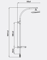 Душевая стойка Creavit SH771 красный, 3 режима