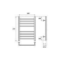 Полотенцесушитель водяной Point PN10146S П8 40x60, хром