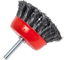 Щетка чашка для дрели 75 мм, витая проволока Gepard GP0855-75