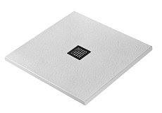 Поддон для душа BelBagno TRAY-MR-UNO-A-90-35-W-NO 90x90 белый, накладка черный
