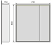 Зеркальный шкаф Raval Frame 75 см Fra.03.75/W белый