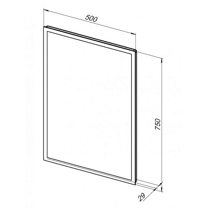 Зеркало Aquanet Оптима 50x75 см с подсветкой, антипар, часы 00288962