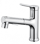 Смеситель для раковины Wonzon&Woghand WW-A40862-CR выдвижной излив, хром