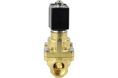 Электромагнитный клапан DN.ru V2W-1000P-NC Ду32 Ру0.4-16 НЗ PTFE 24В DC D130-02343