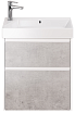 Мебель для ванной Dreja Slim 65 см белый глянец/бетон