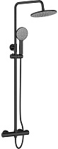 Душевая стойка Agger Thermo A2451244 без излива, с термостатом, черный