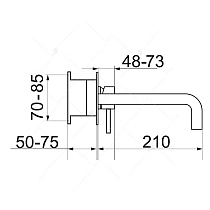 Смеситель для ванны RGW SP-45-10 B, черный