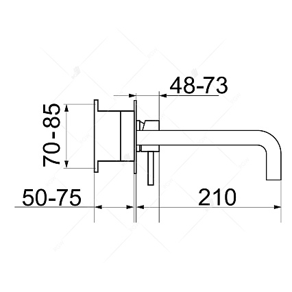 Смеситель для ванны RGW SP-45-10 B, черный