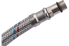 Подводка для смесителей СТМ сталь 1/2xM10x60 см., короткий штуцер CWFSS060