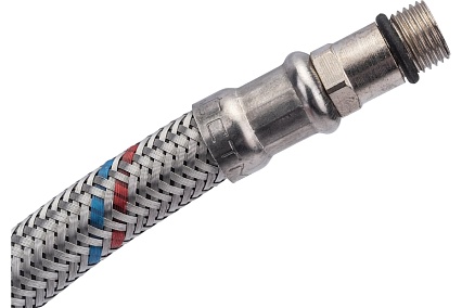 Подводка для смесителей СТМ сталь 1/2xM10x60 см., короткий штуцер CWFSS060